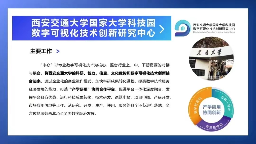 交大科技园数字可视化技术创新研究中心受邀出席“数智雁塔•引领未来”企业数字化转型发展大会